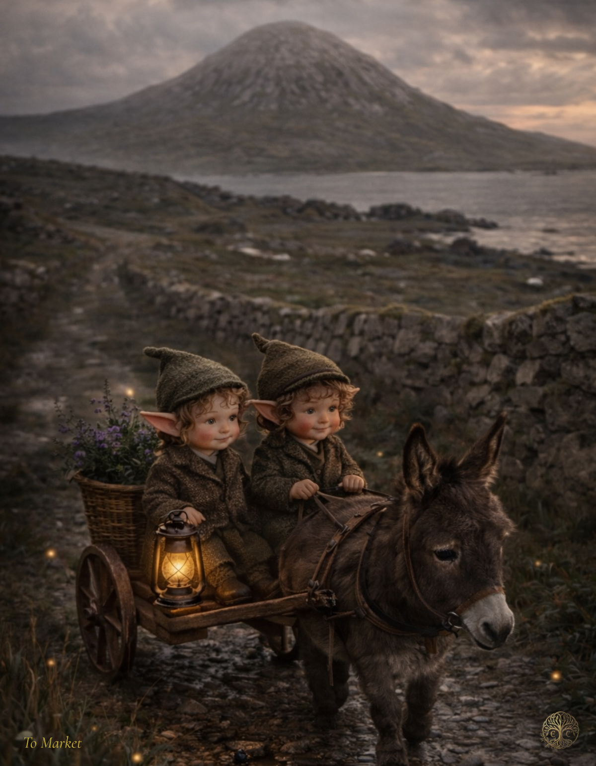 To Market | Tiny Ireland — Elf Life Digital Art Print