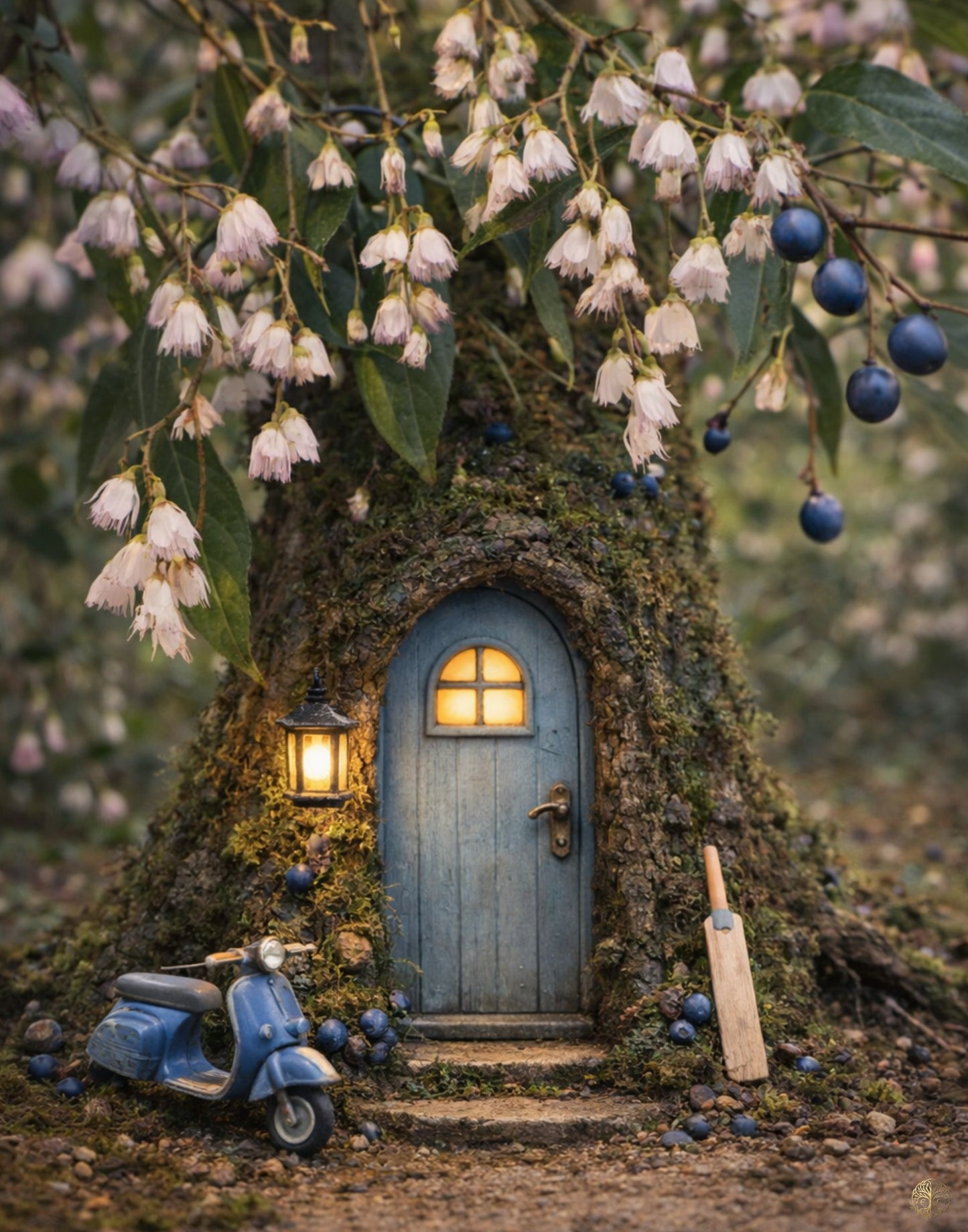 Blueberry Ash Fairy Door | Fairymount Fae Digital Art Print | Fae Wall Art