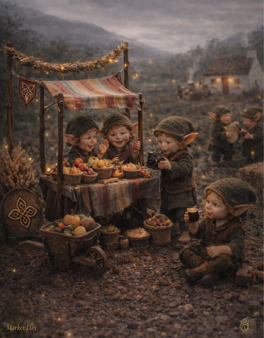Market Day | Tiny Ireland — Elf Life Digital Art Print