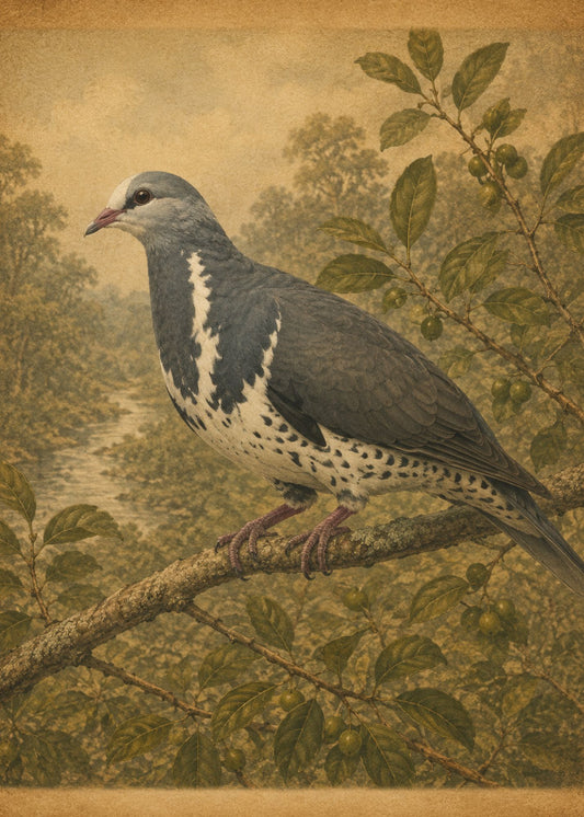 Wonga Pigeon | Fairymount Vintage Bird Collection | Field Guide Digital Art Print